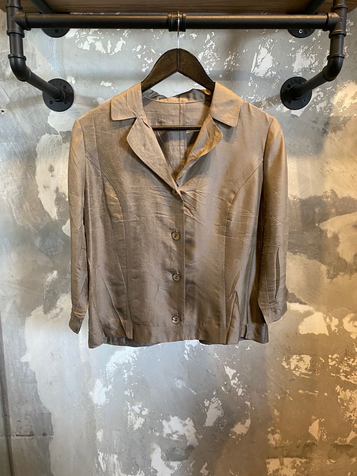 Silk button up blouse
