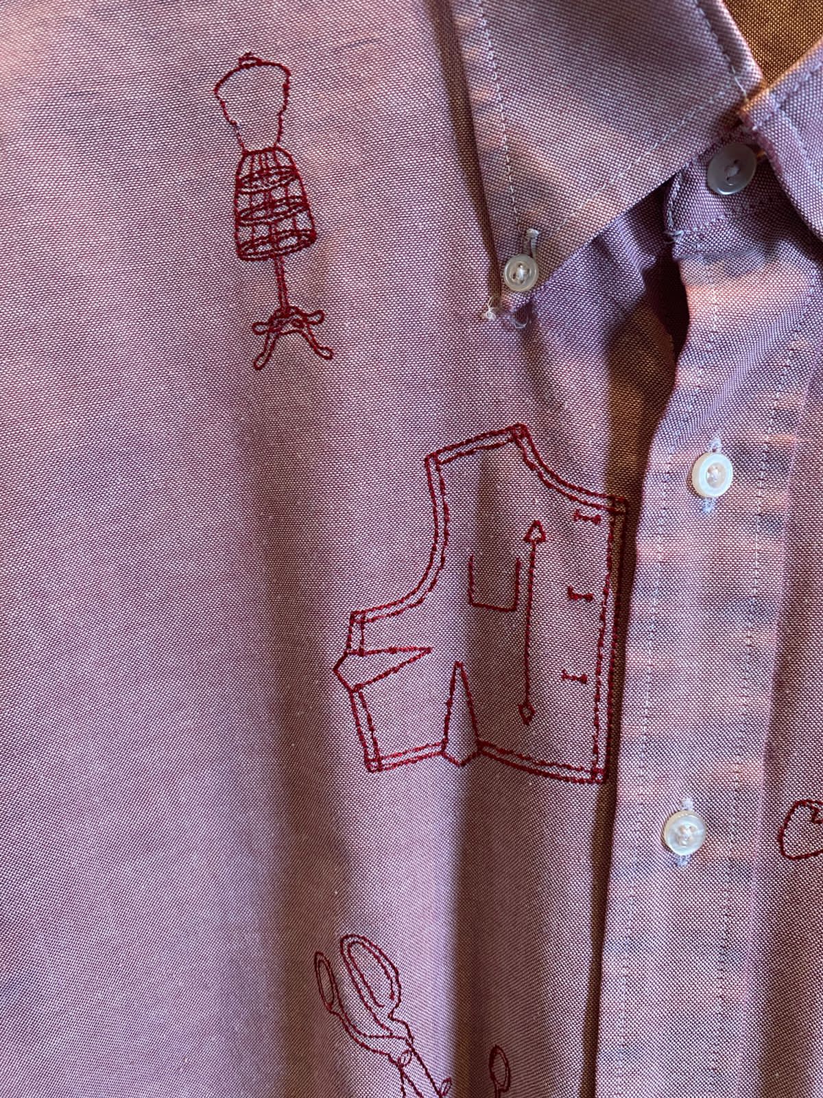 Button up Shit Embroidered