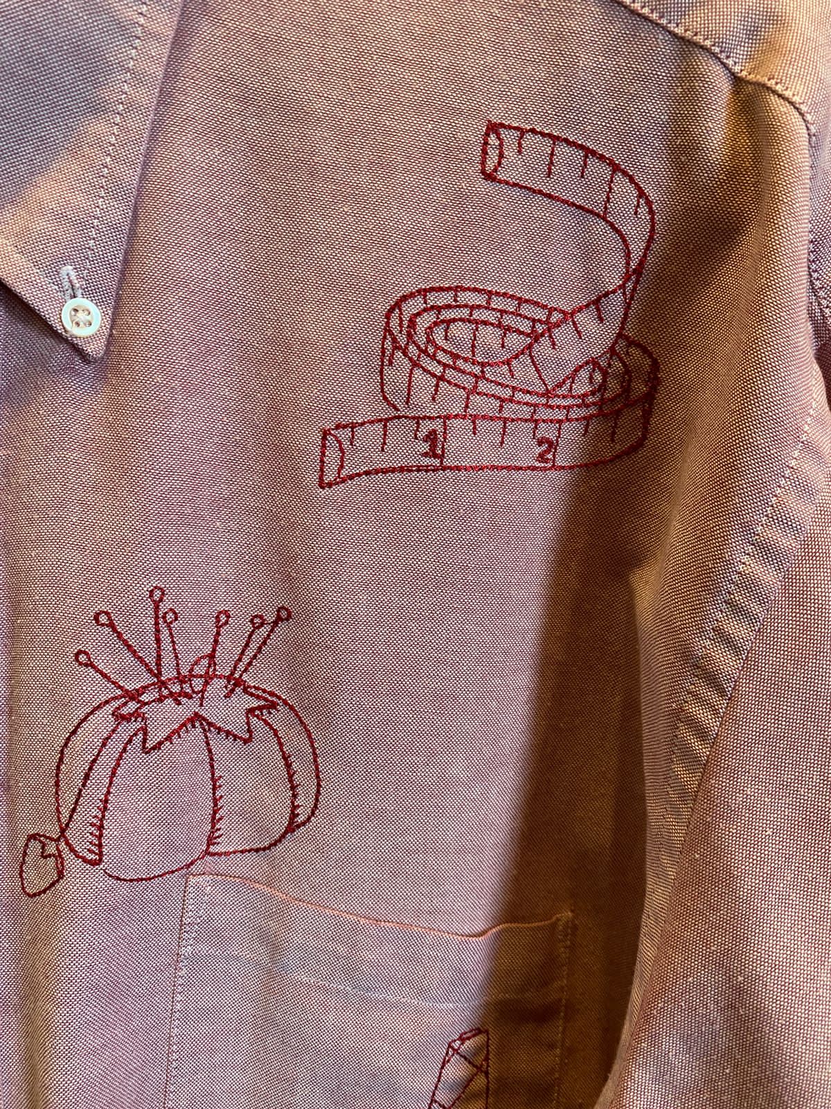 Button up Shit Embroidered