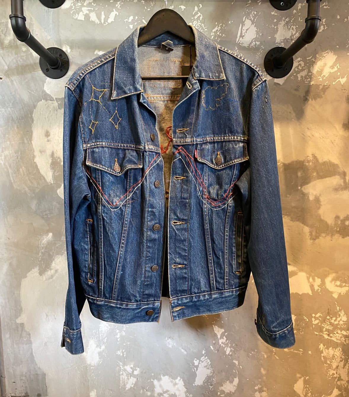 Embroidered Original 70s Levis denim Jacket