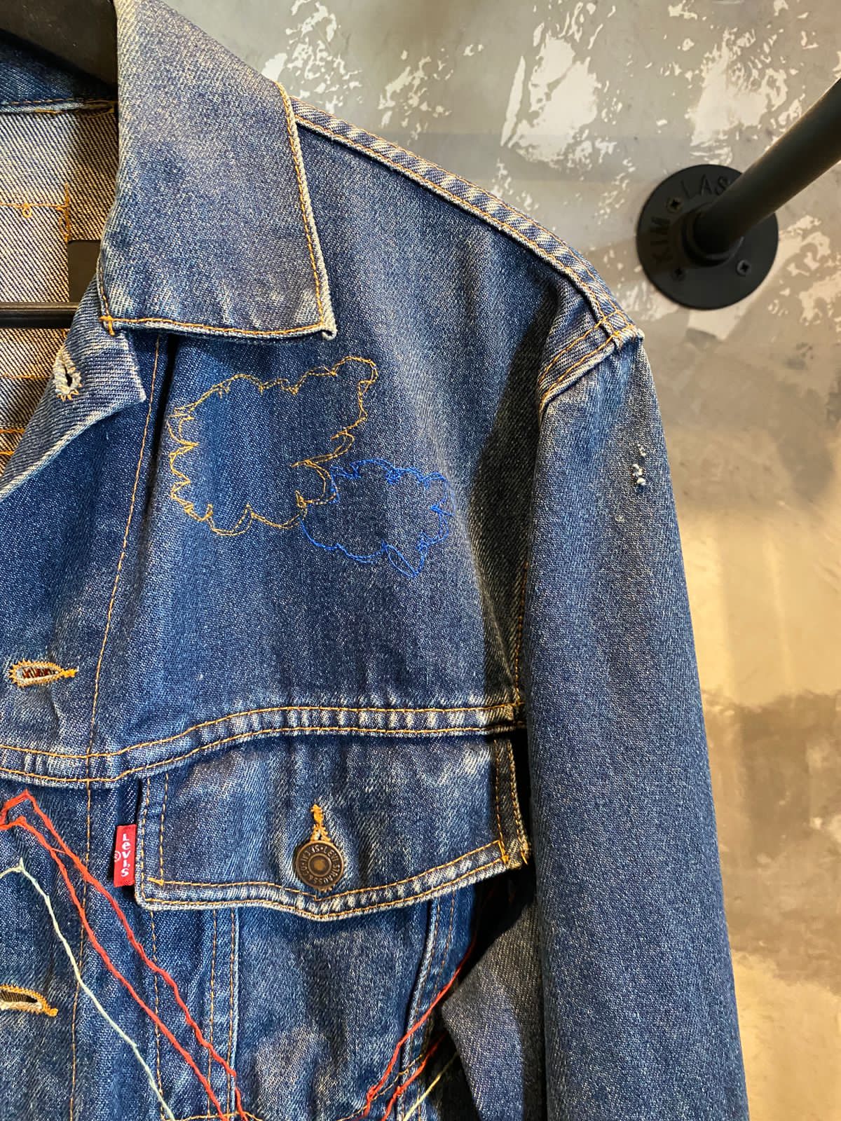 Embroidered Original 70s Levis denim Jacket