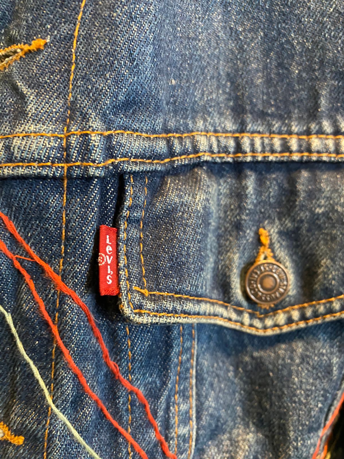 Embroidered Original 70s Levis denim Jacket