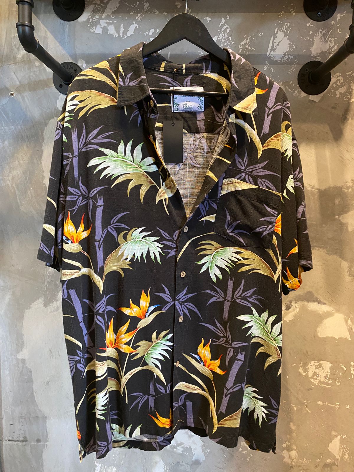 Hawaiian button up top BAMBOO FABRIC