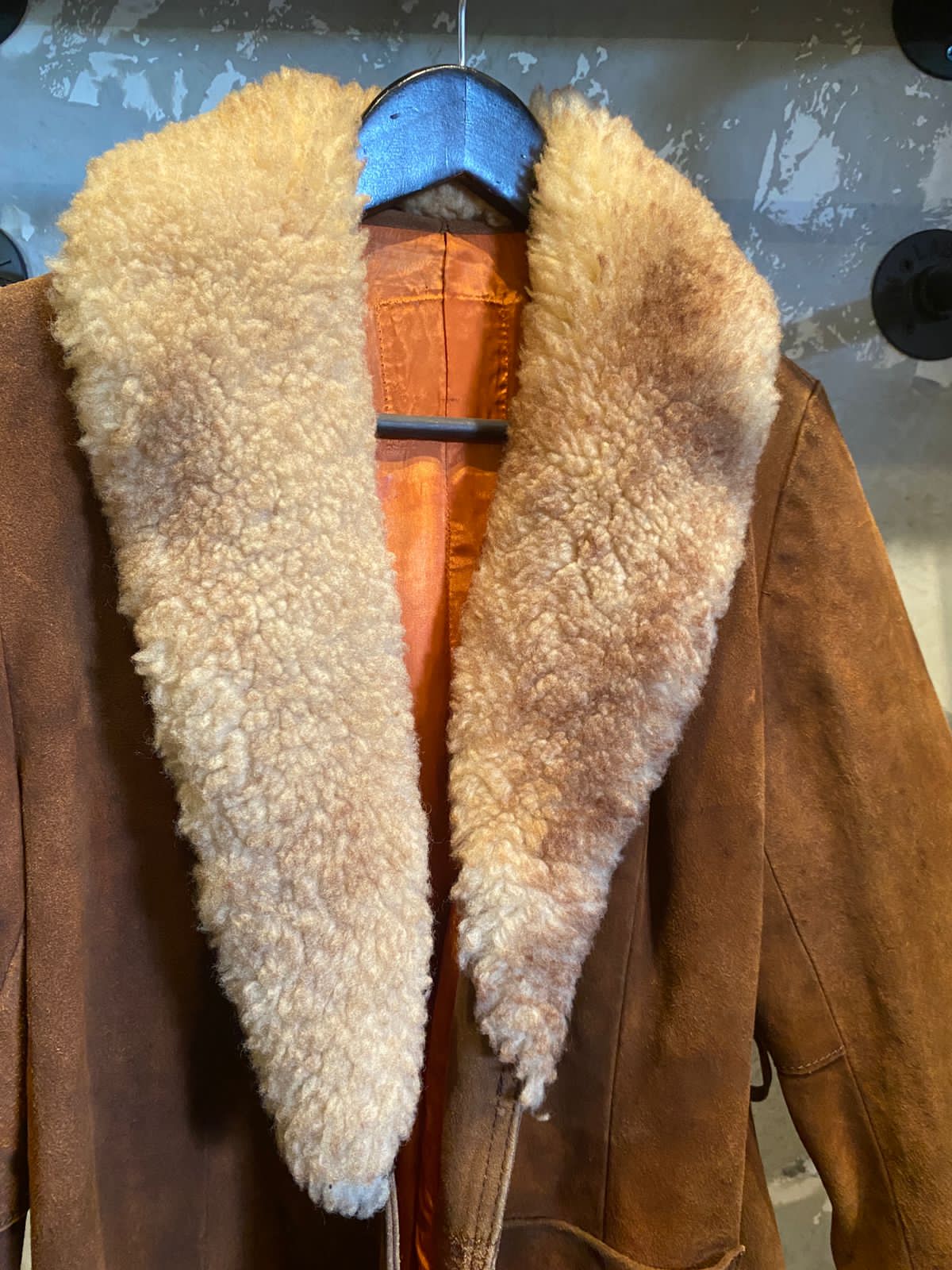 70s Suade Jacket with Sheep Fur