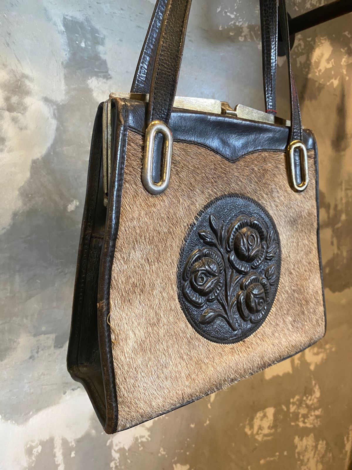 Leather Fur Pourse
