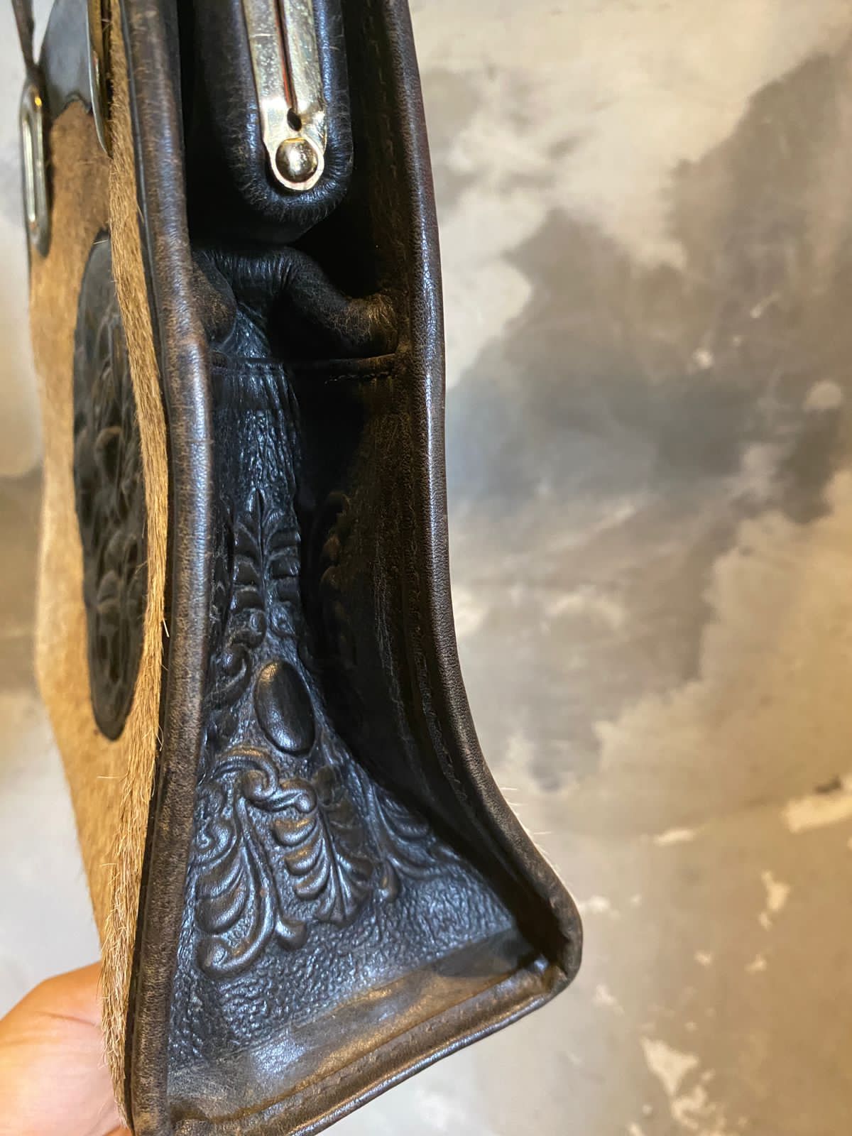 Leather Fur Pourse