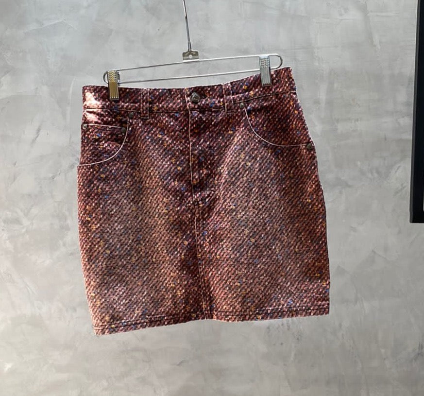 Denim Skirt Designer Vintage