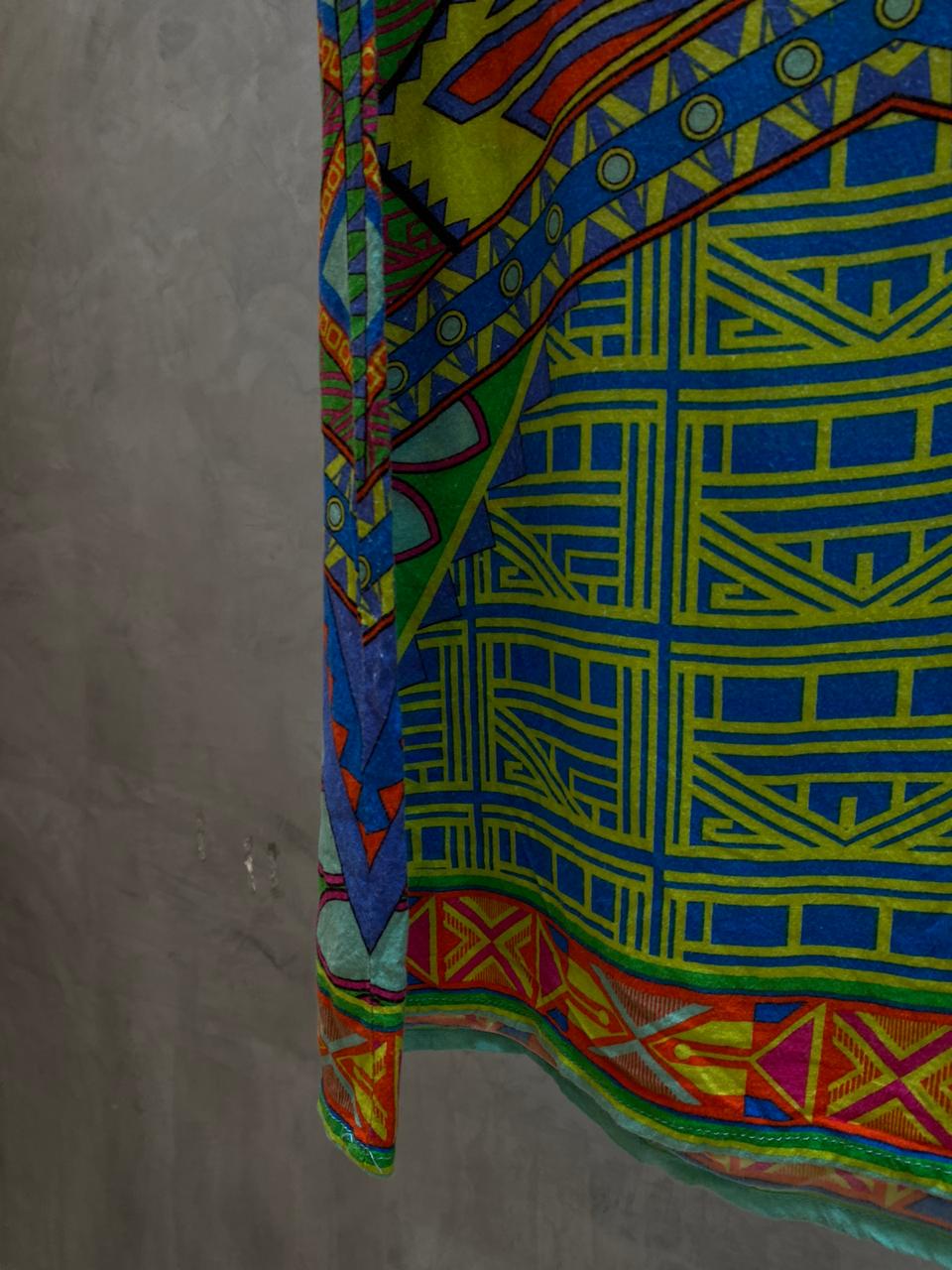 Colorful Ethnic Inspired Neon Dress