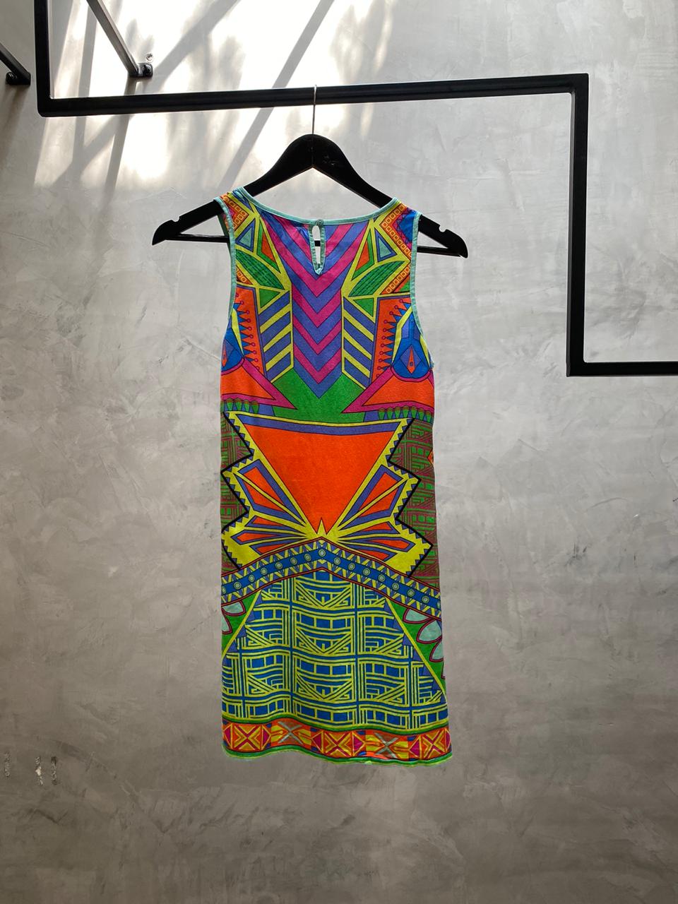 Colorful Ethnic Inspired Neon Dress