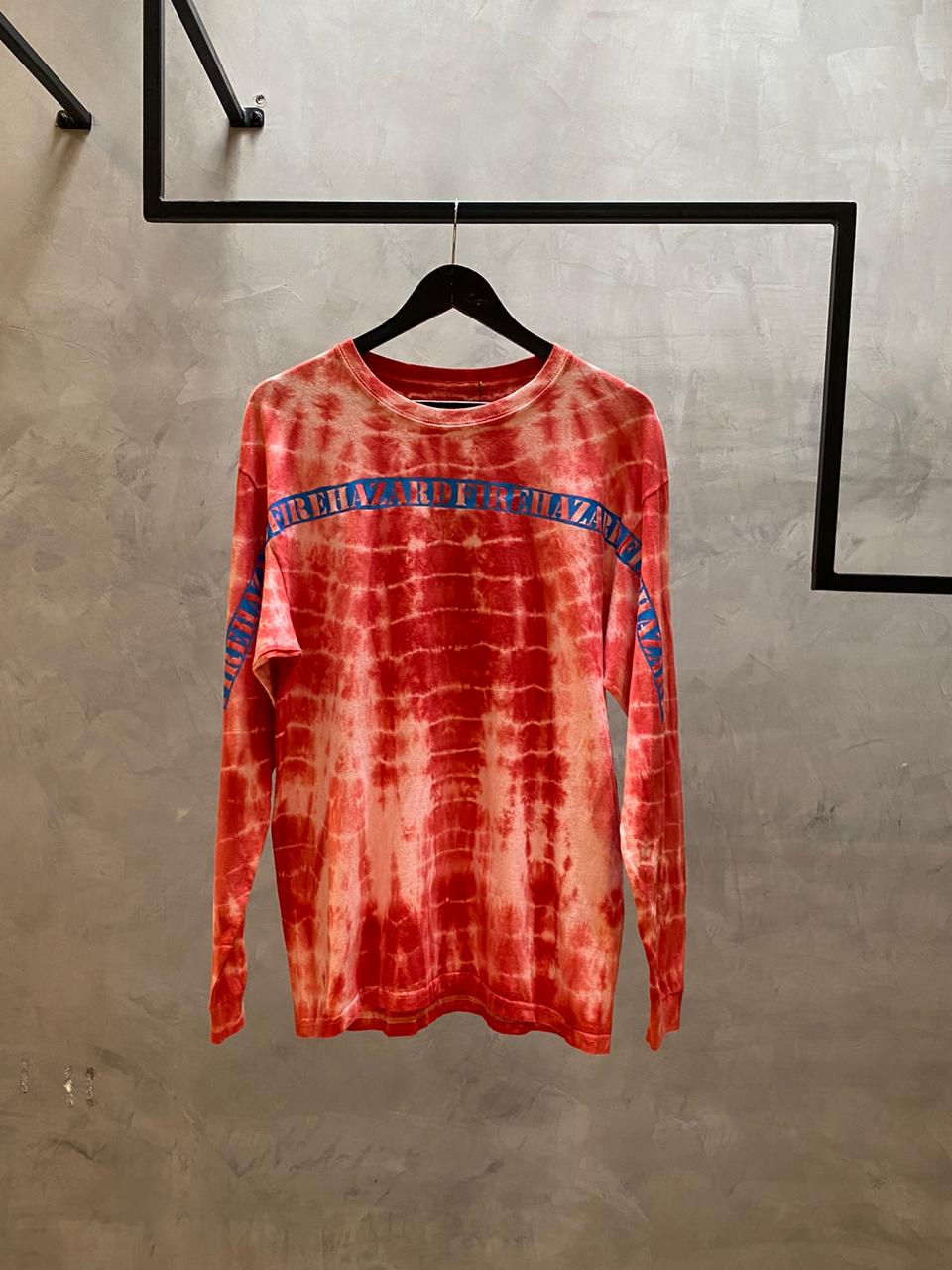 Tie dye Long sleeve Shirt with Reflective Logos