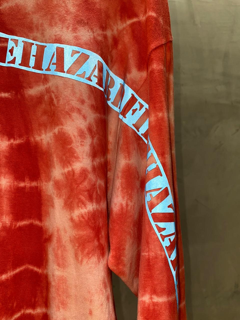 Tie dye Long sleeve Shirt with Reflective Logos