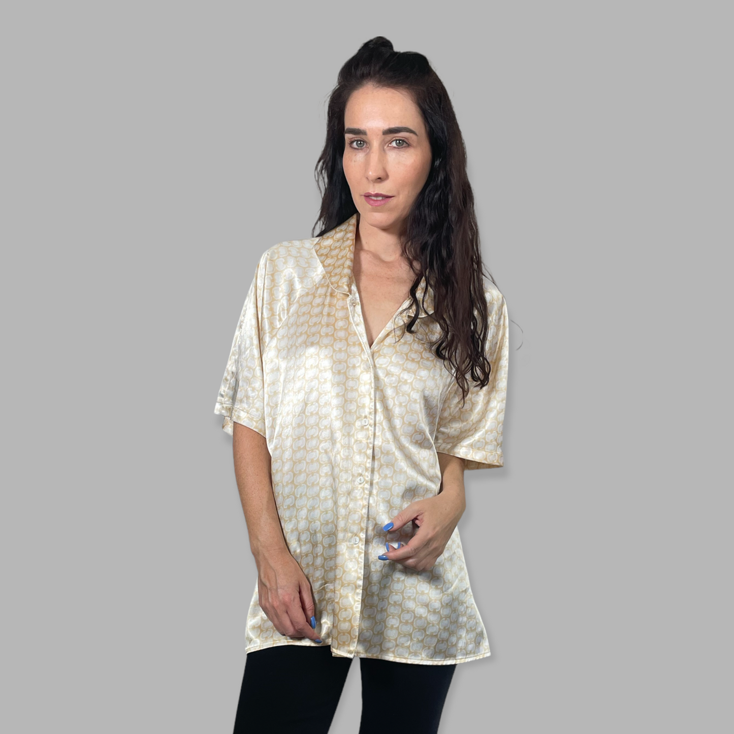 Silk button up Blouse - Vintage
