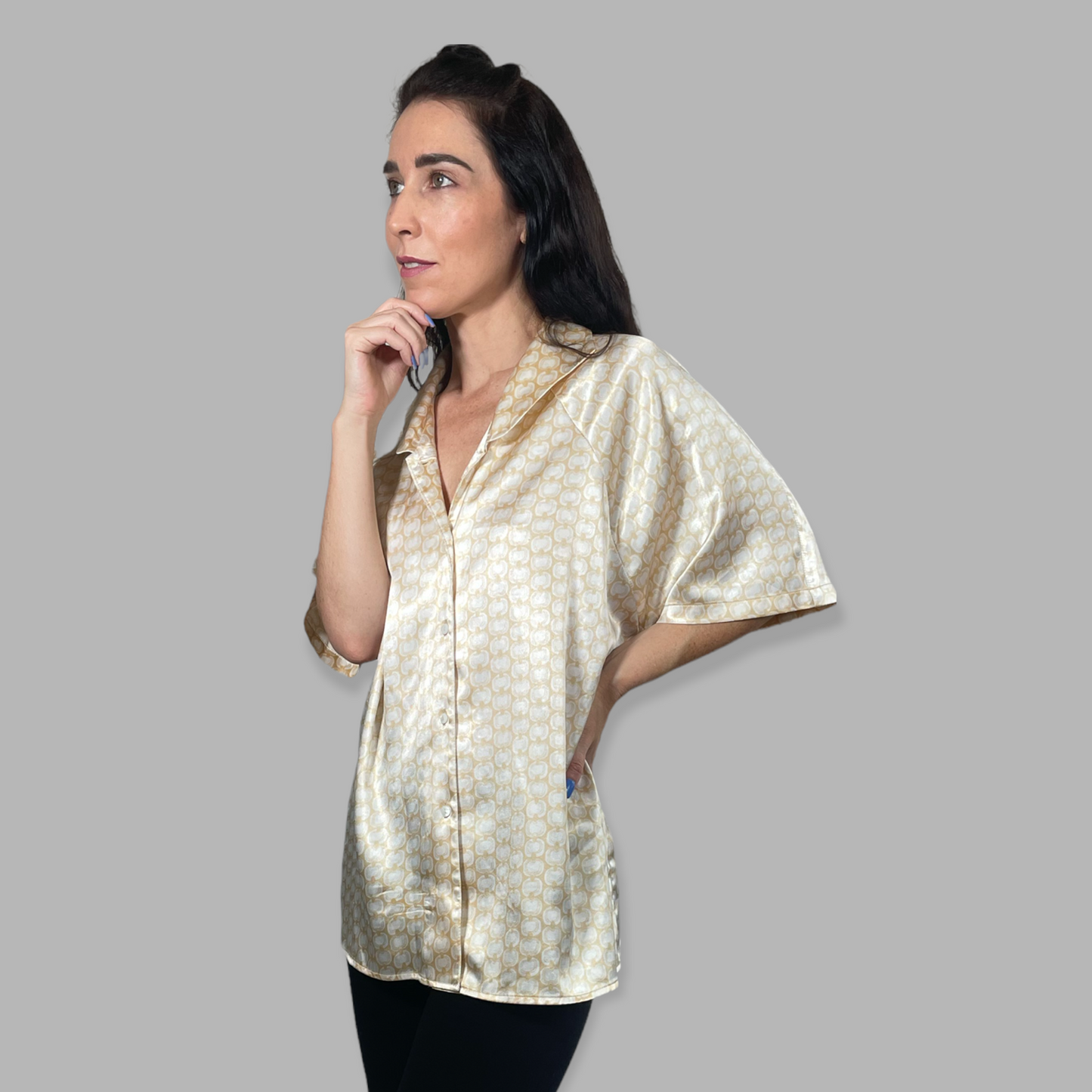 Silk button up Blouse - Vintage