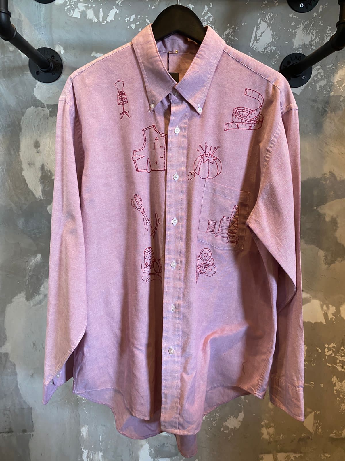 Button up Shit Embroidered