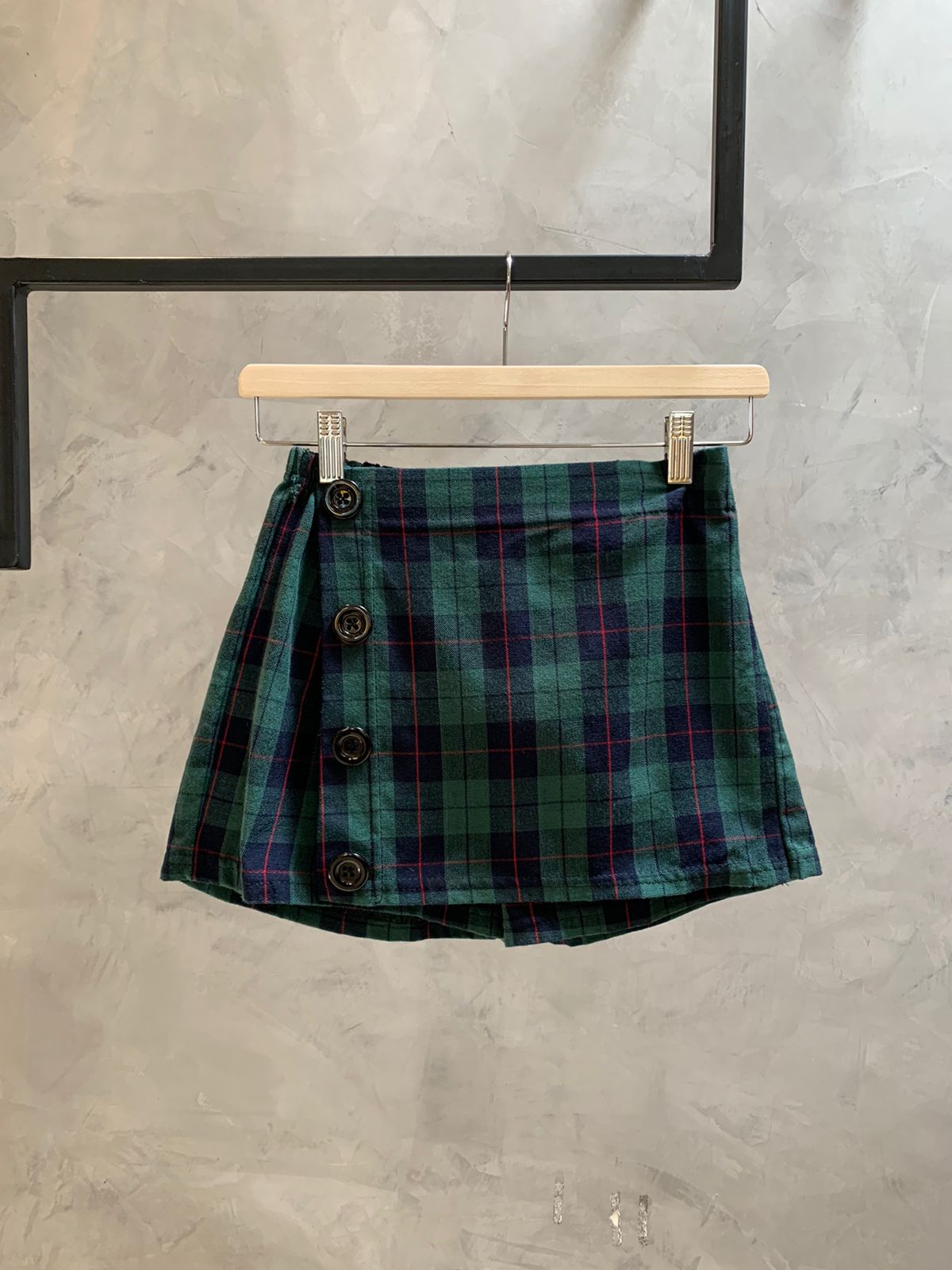 Plaid Shorts Skirt.
